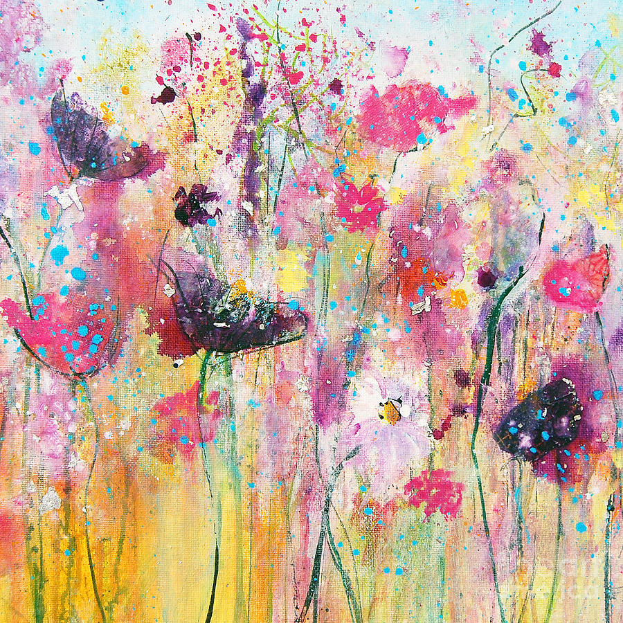 Summer Meadow Painting by Tracy-Ann Marrison
