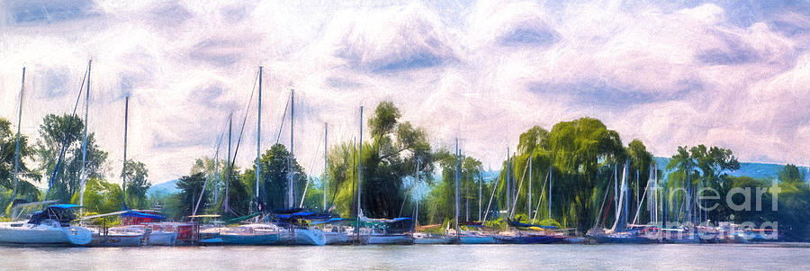 Summer Morning at Johnsons Boatyard Digital Art by Michele Steffey