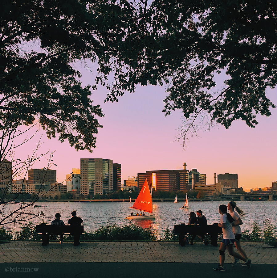 Summer Night Activities on the Esplanade Photograph by Brian McWilliams