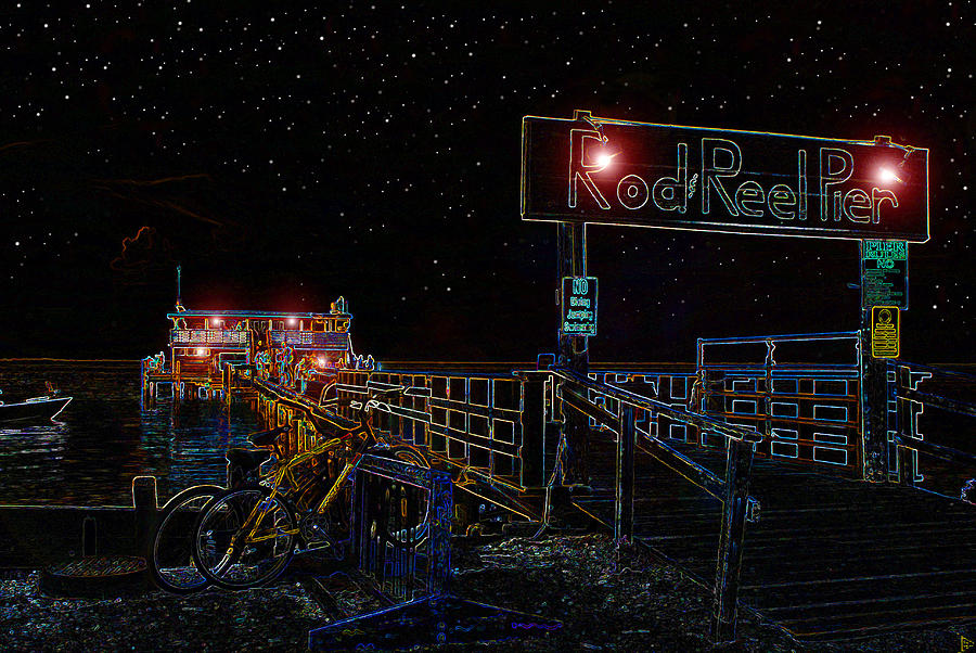 Summer night at the Pier Painting by David Lee Thompson
