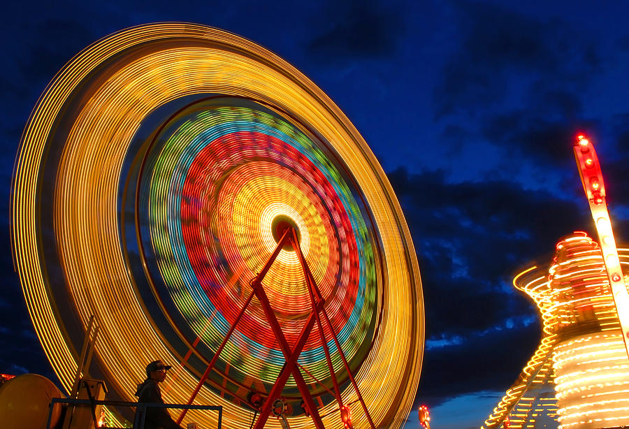 Summer Nights Ferris Wheel Photograph by Clint Buhler