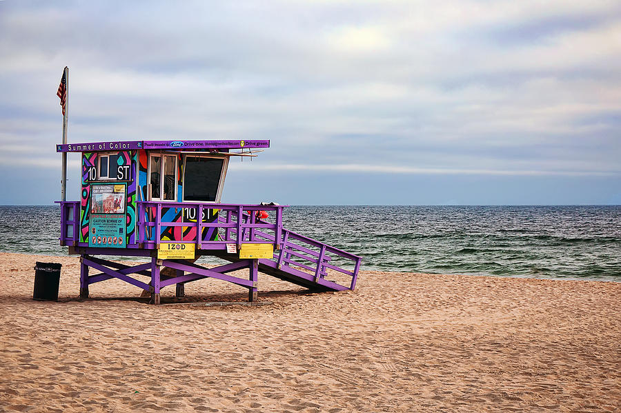 Lifeguard Tower Photograph - Summer Of Color by Eddie Yerkish