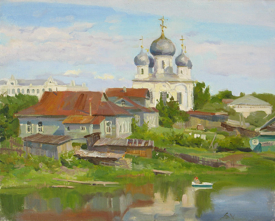 Summer Painting - Summer. Old town by Victoria Kharchenko