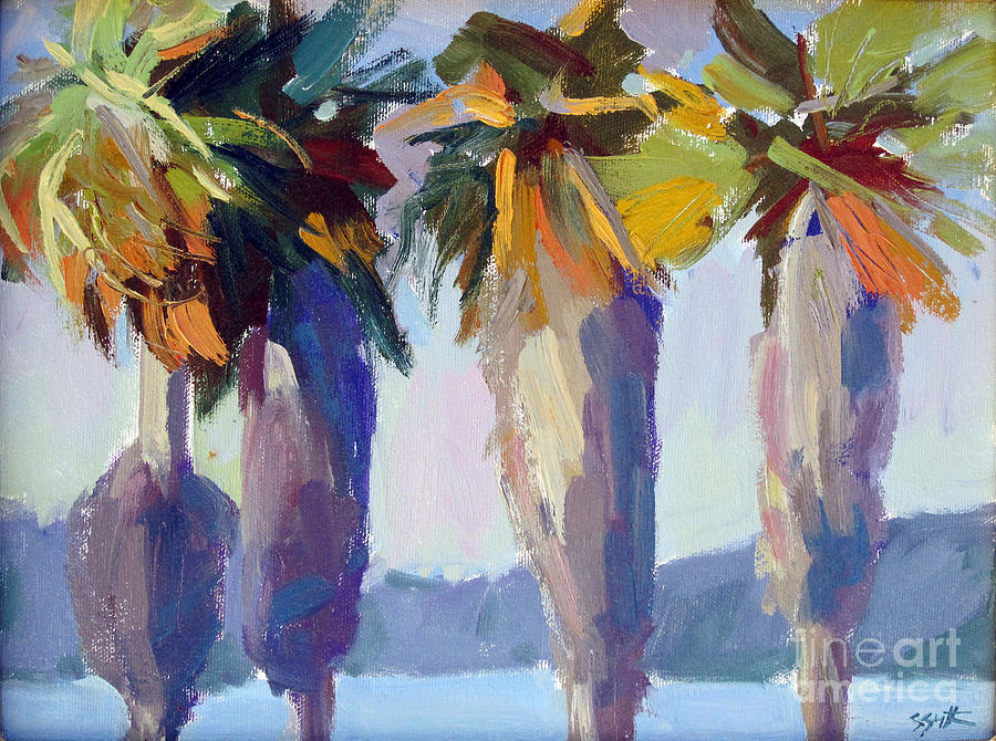 Summer Palms Painting by Sandra Smith-Dugan