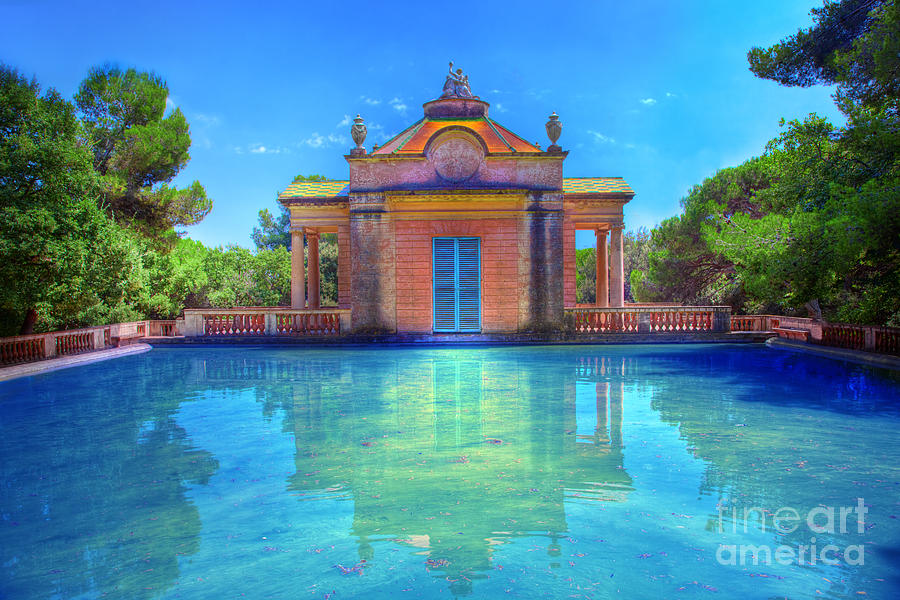 Summer Photograph - Summer park with water pool by Michal Bednarek