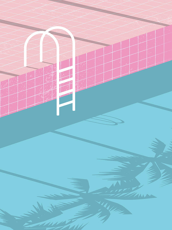 Summer Pool Party Blank Invitation Digital Art by Jozefmicic