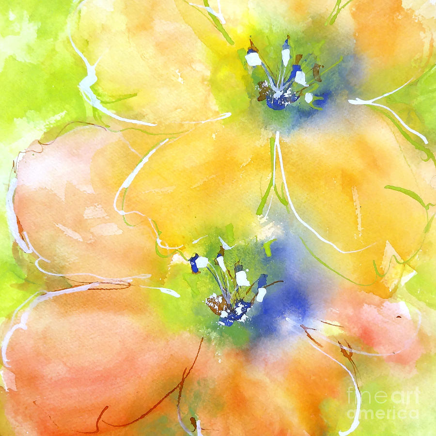 Summer Poppies 1 Painting by Chris Paschke
