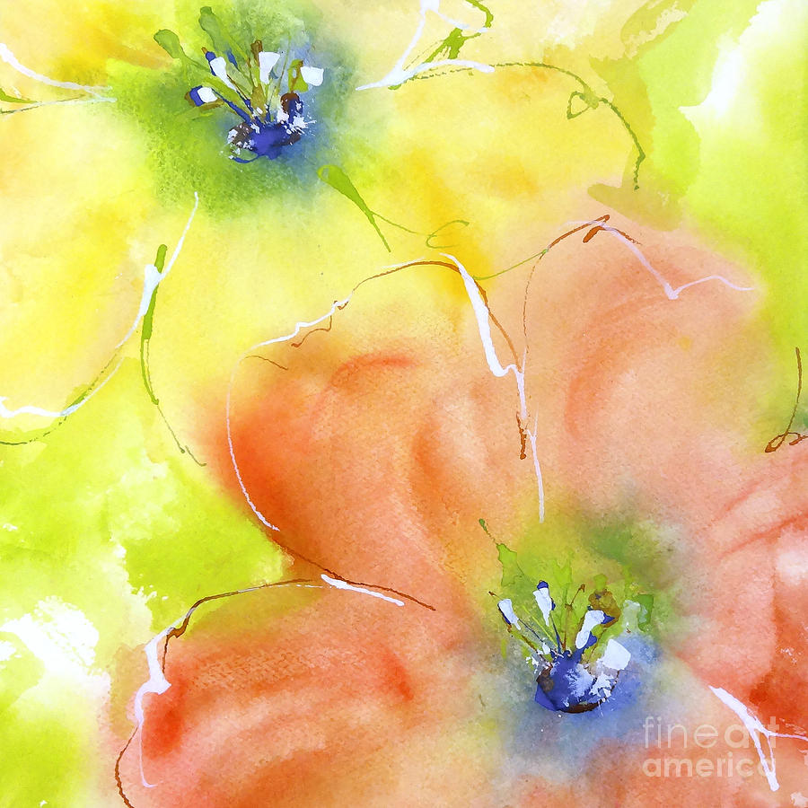 Summer Poppies 2 Painting by Chris Paschke