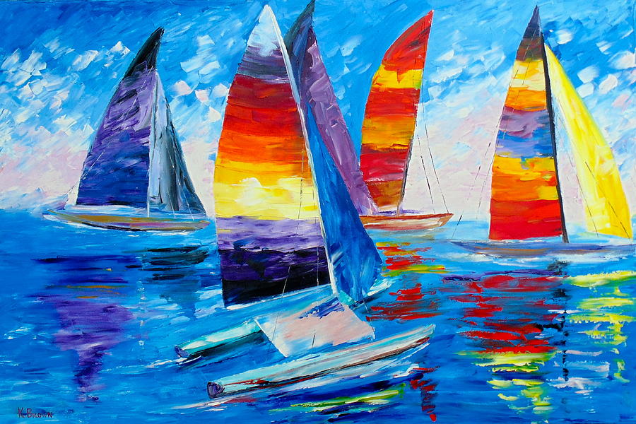 Summer Regatta Painting by Kevin  Brown
