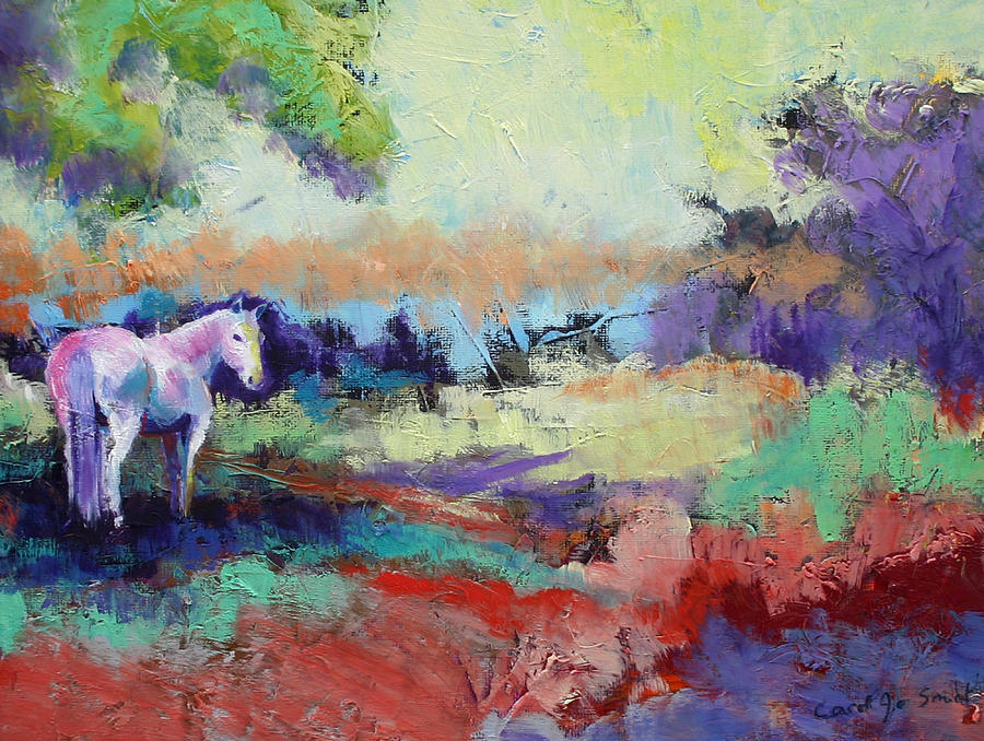 Summer Shade with Horse Painting by Carol Jo Smidt