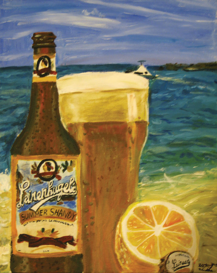 Beer Painting - Summer Shandy by Whitney Wiedner Beer Painting - Summer Shandy by Whitney Wiedner