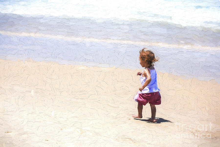 Little Girl On Beach Photograph - Summer by Sheila Smart Fine Art Photography