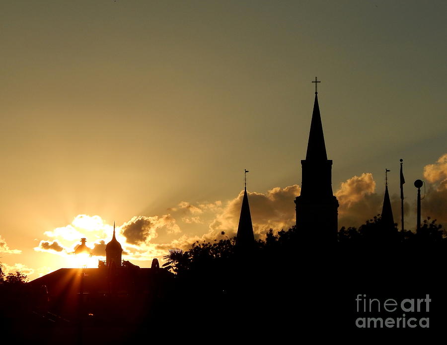 Summer Solstice of Historic Faith At The Saint Louis Cathedral And Calbildo Photograph by Michael Hoard
