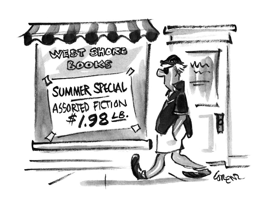 Summer Special - Assorted Fiction $1.98 Lb Drawing by Lee Lorenz