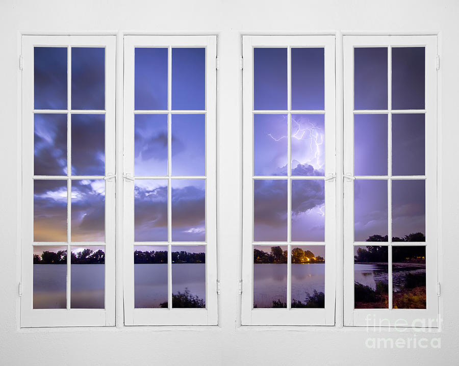 Summer Storm 32 Pane Lake Window View  Photograph by James BO Insogna