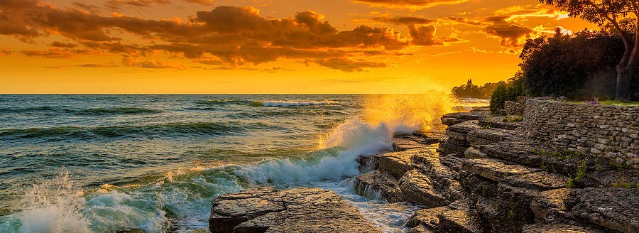 Summer Storm Sunset Lake Ontario Photograph by Fred J Lord