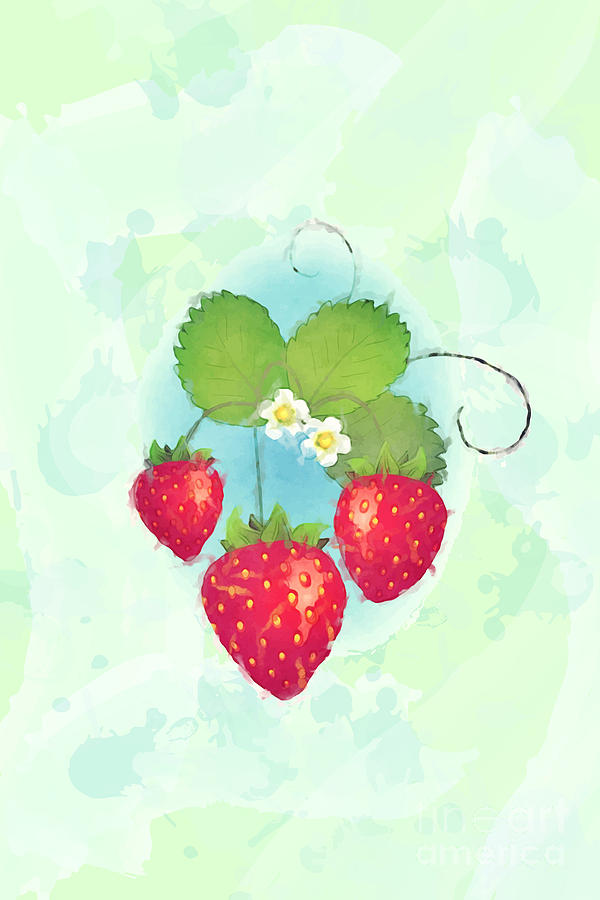 Strawberry Photograph - Summer Strawberries by Jane Rix Strawberry Photograph - Summer Strawberries by Jane Rix