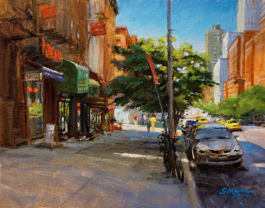Summer Sunlight on Tenth Avenue Painting by Peter Salwen