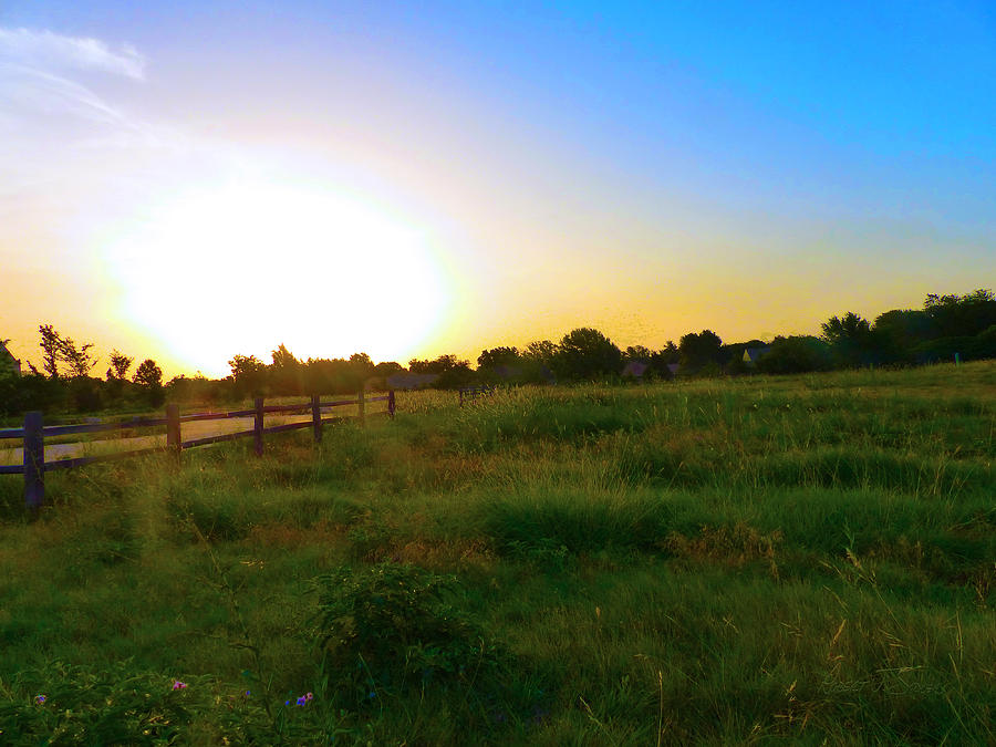 Summer Sunrise Aura - On Old Frankford Prairie Photograph by Robert J Sadler