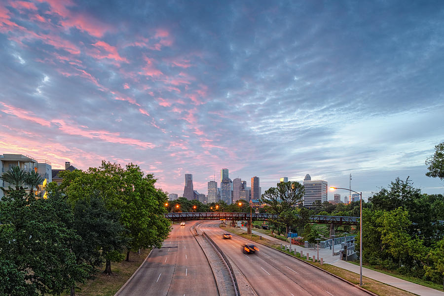 Summer Sunrise - Downtown Houston Skyline Texas Photograph by Silvio ...