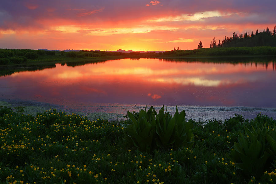 Summer Sunset Above Lake Creek. Photograph by Johnny Adolphson