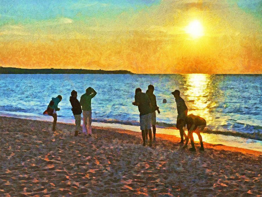 Summer Sunset at the Beach Digital Art by Digital Photographic Arts