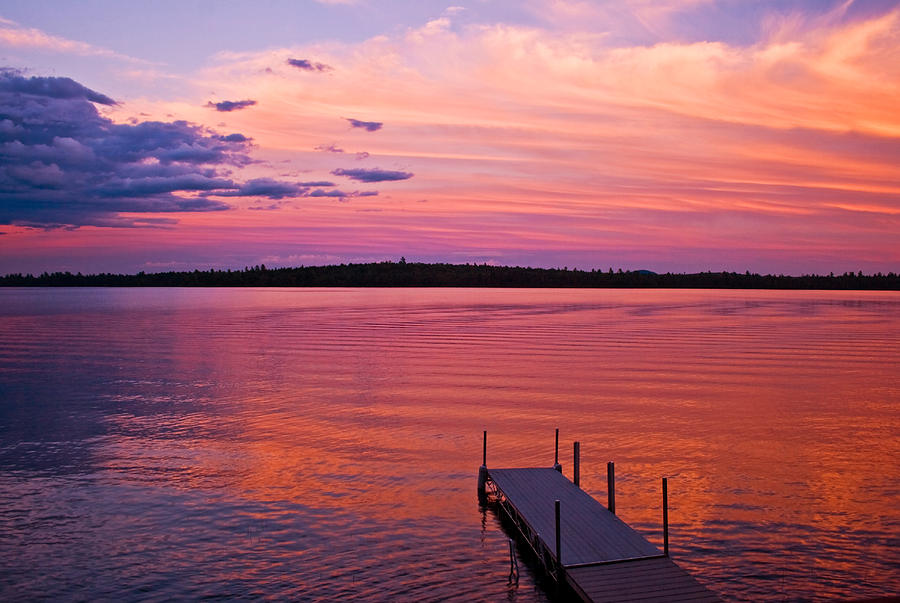 Summer Sunset at the Lake Photograph by Barbara West