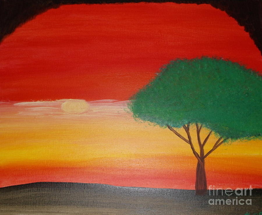Sunset Painting - Summer Sunset by Krystal Jost