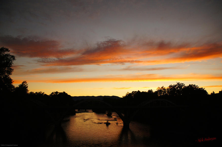 Summer Sunset over the Rogue River Photograph by Mick Anderson