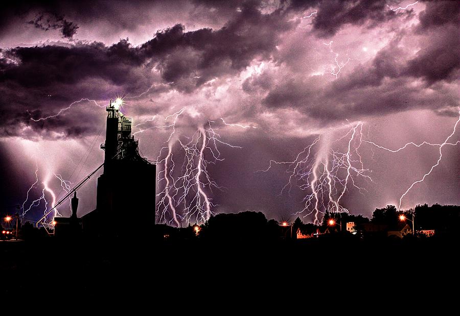 Summer thunder and lightening Photograph by David Matthews