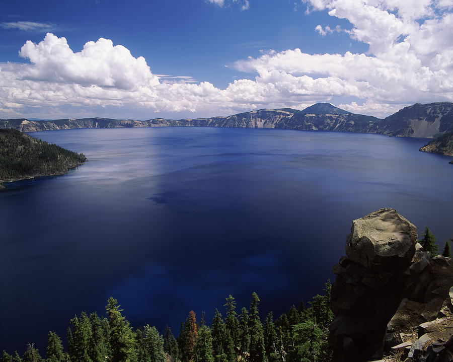 Crater Lake National Park Photograph - Summer Thunderstorms Over Crater Lake by Panoramic Images