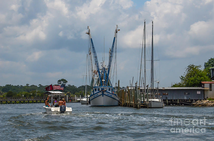 Shem Creek Photograph - Summer Time Boating by Dale Powell