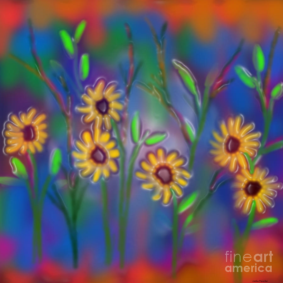 Sunflowers Digital Art - Summer time sadness by Latha Gokuldas Panicker