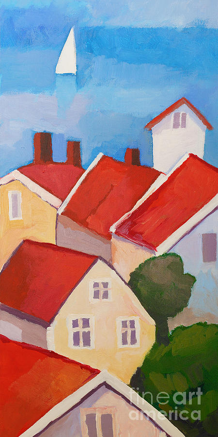 Holiday Painting - Summer Village by Lutz Baar