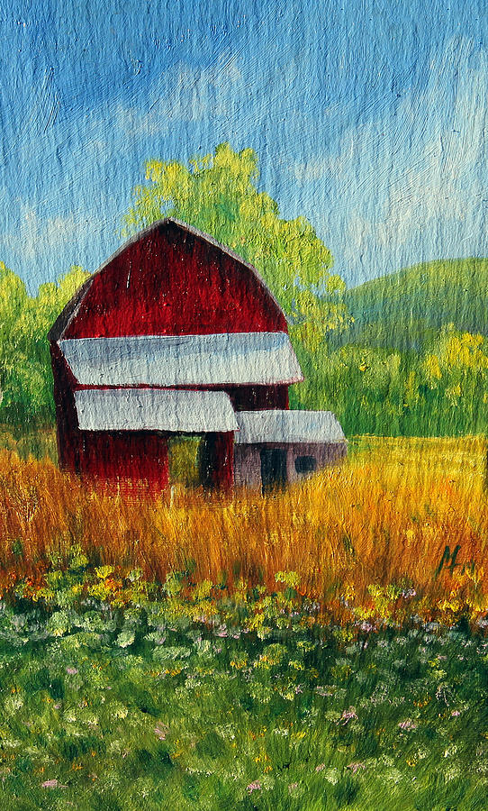 Summer Wheat Painting by Meaghan Troup