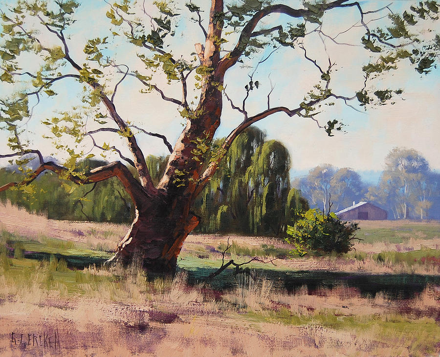 Rural Painting - Summer Willow by Graham Gercken