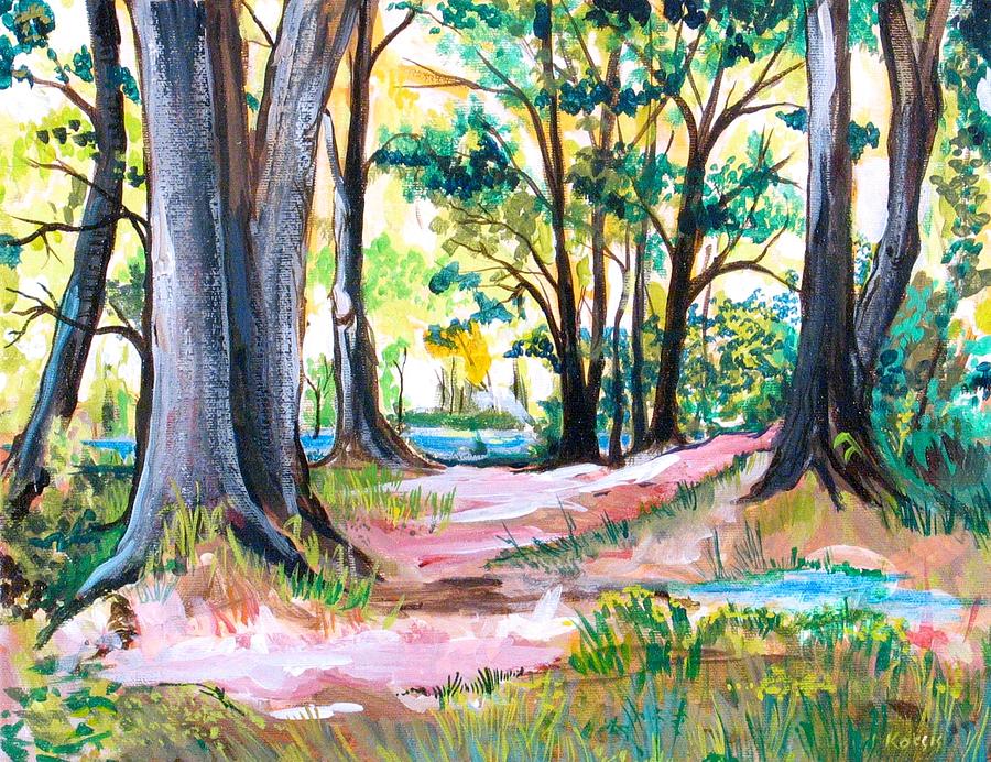 Summer Woods Painting by Rollin Kocsis