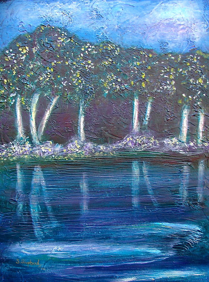 Tree Painting - Summers Eve by Shirley Shepherd