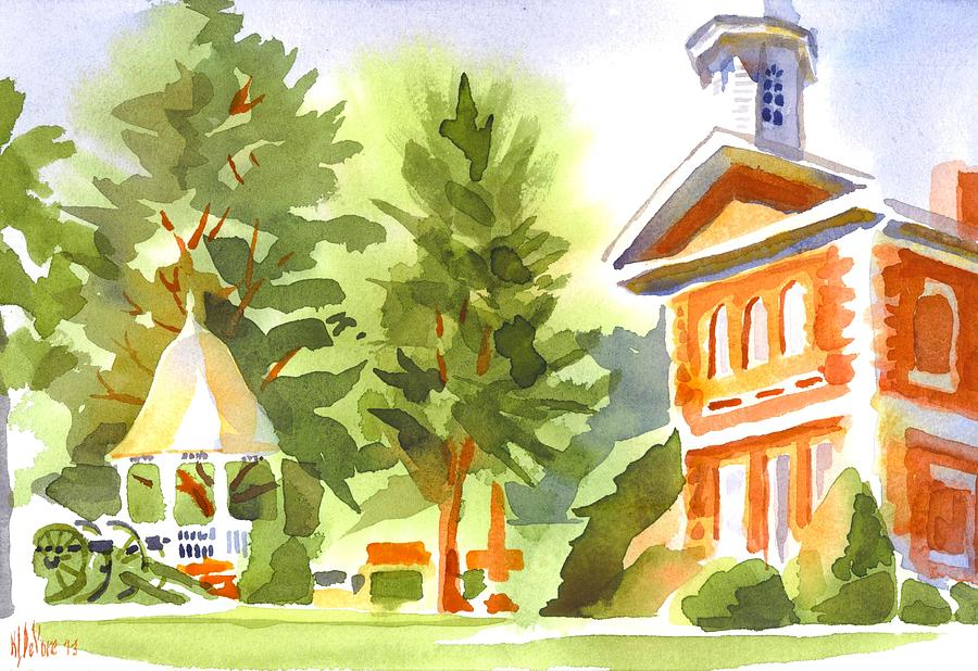Summers Morning on the Courthouse Square Painting by Kip DeVore