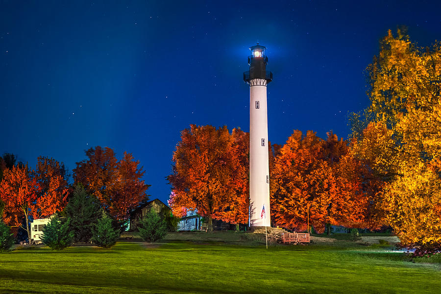 Summersville Lake Light in fall Photograph by Mary Almond