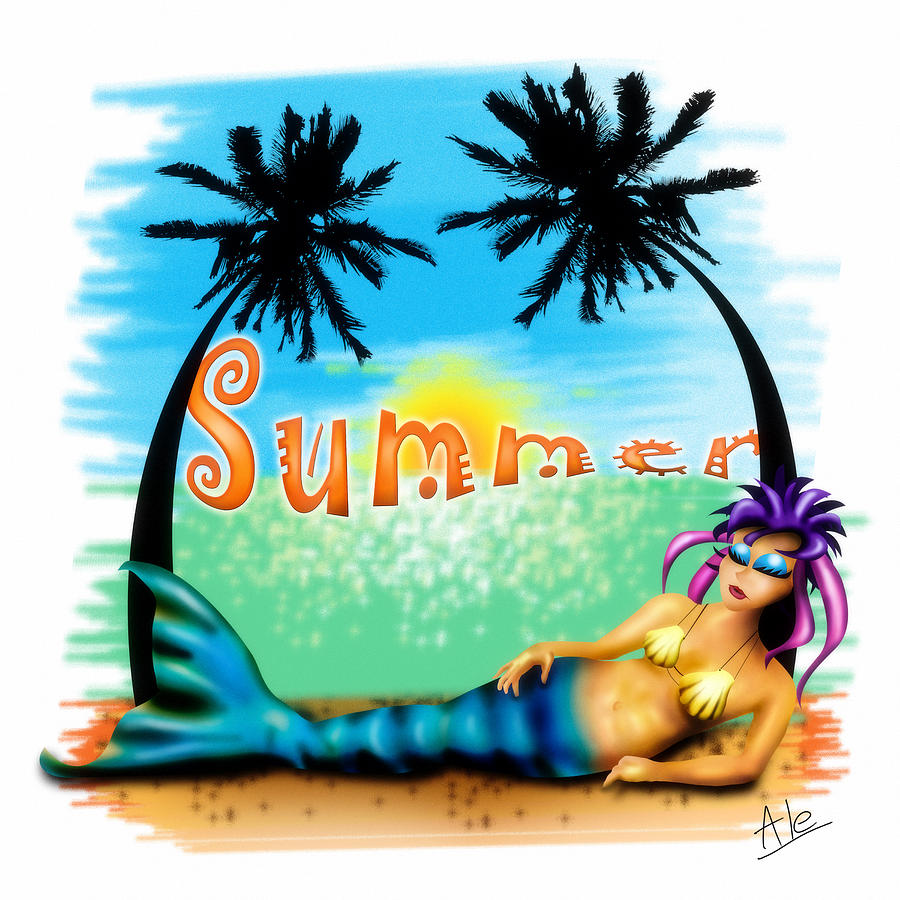 Summertime Drawing by Alessandro Della Pietra