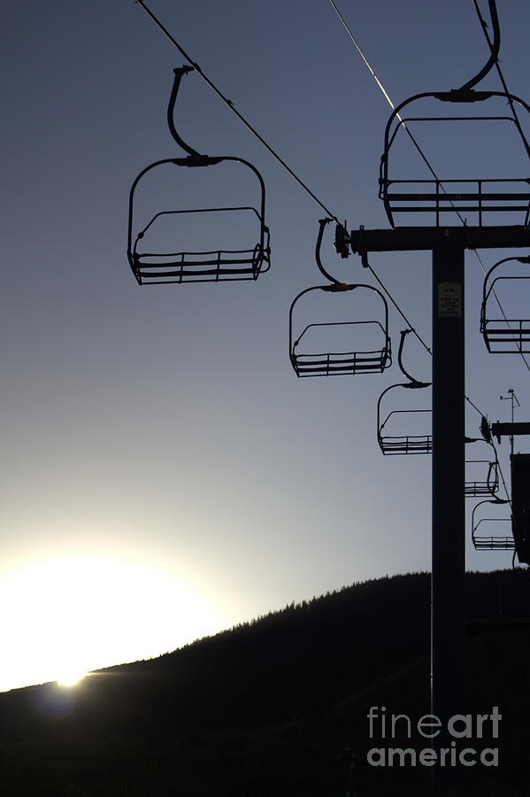 Summertime Chairlift Sunrise Photograph by Fiona Kennard