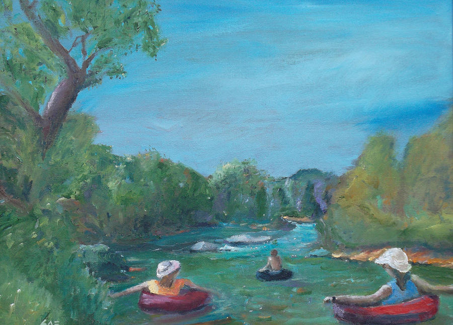 Summertime Float Painting by Susan  Esbensen