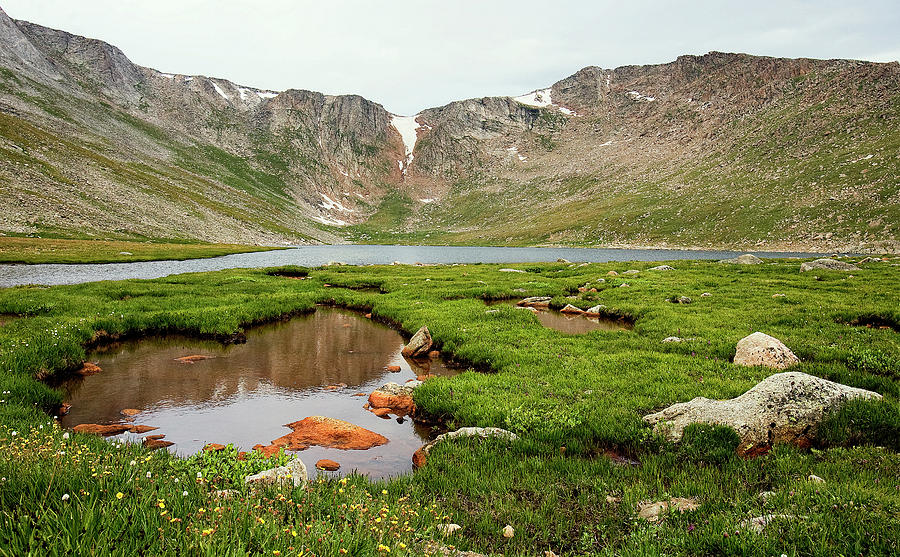 Mountain Photograph - Summit Lake Near The Summit Of Mount by Sam Adams