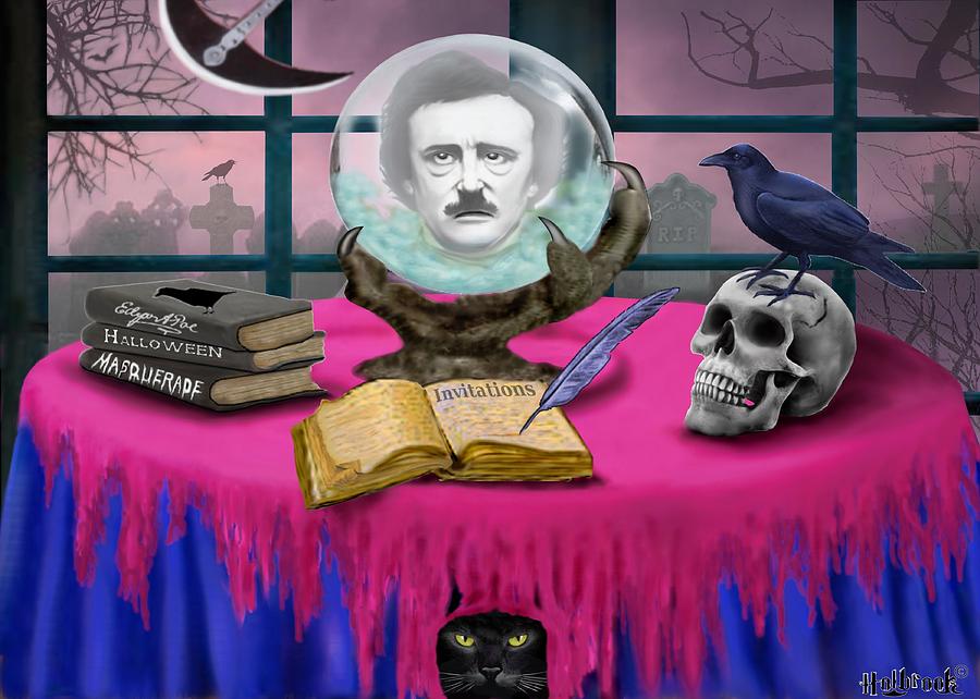 Summoning Edgar Allan Poe Digital Art by Glenn Holbrook