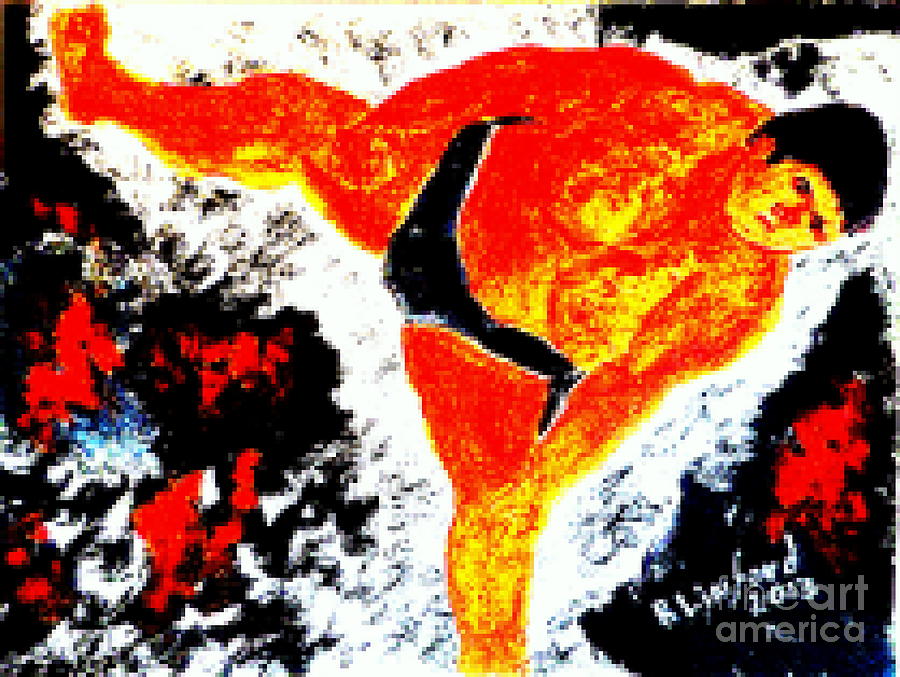 Sumo Thunder and Fire 1 Painting by Richard W Linford