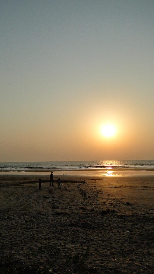 Sun About To Set At Guhagar Beach Photograph by Shot By Ankur Panchbudhe