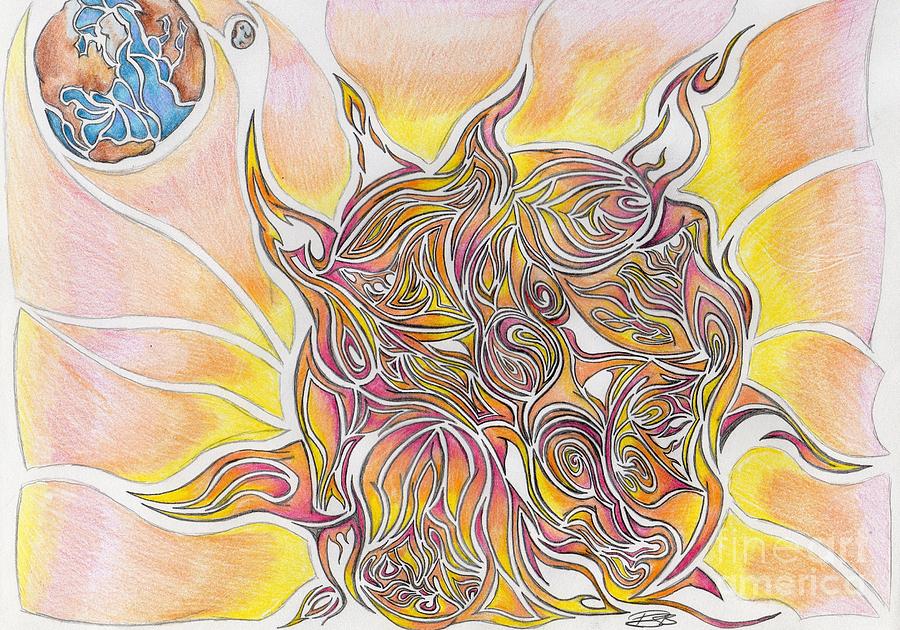 abstract sun drawing