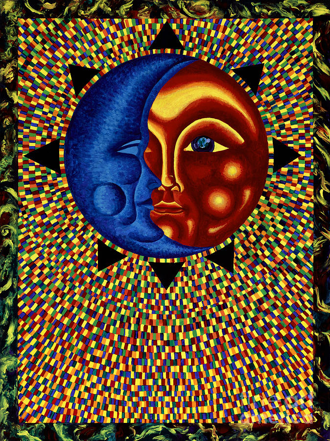 Sun and Moon II Painting by Joey Gonzalez