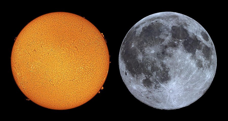 Sun And Moon Photograph by Russell Croman/science Photo Library
